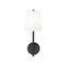 Z-Lite Winward 1 Light Wall Sconce, Matte Black & White 816-1S-MB - alternate 2